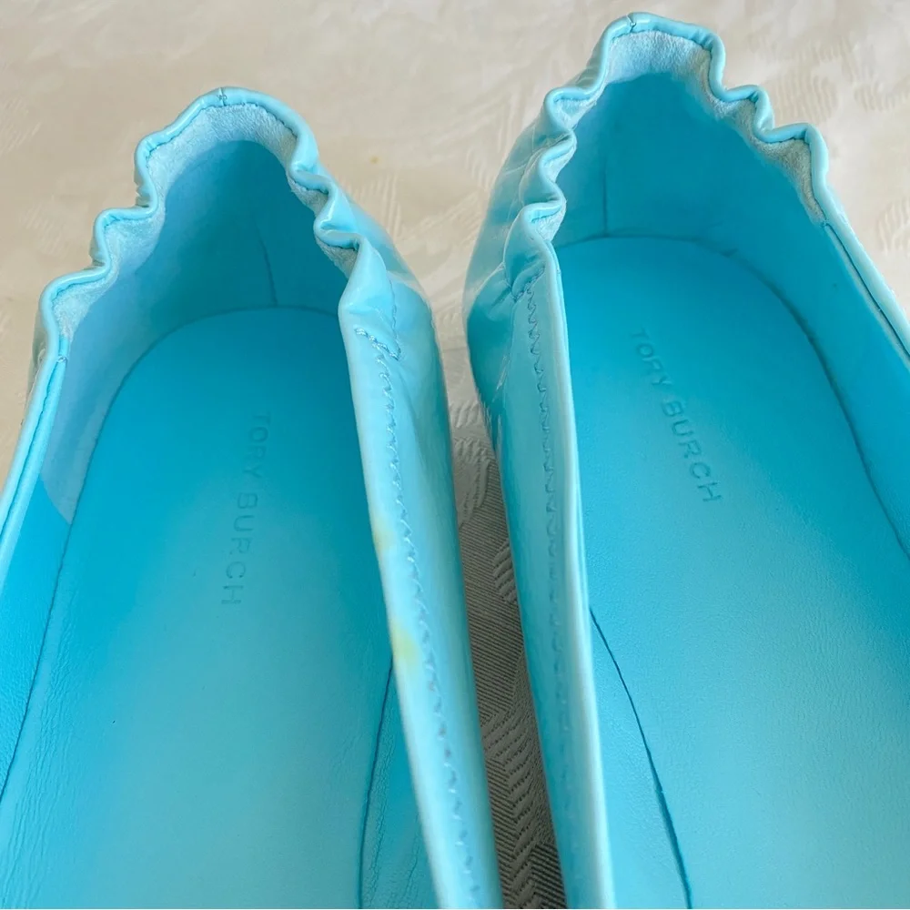Tory Burch Blue Minnie Travel Ballet